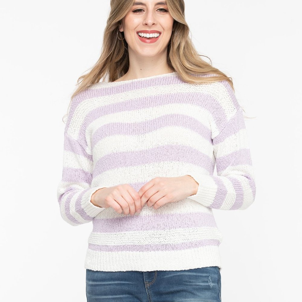 Rickis eco-friendly long sleeve striped sweater.